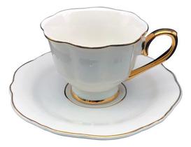 Jg 6 Xíc Café 90ml Porcelana Moncharmant L Hermitge Dourado
