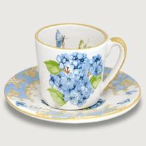 Jg 6 xícaras de café hortênsia - feito à mão - luiz salvador Jg 6 xícaras de café hortênsia - feito à mão - luiz salvador