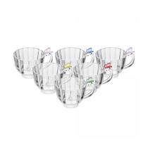 Jg 6 Xicaras De Cha Fairy Butterfly 200ml Cristal Lyor Jg 6 Xicaras De Cha Fairy Butterfly 200ml Cristal Lyor