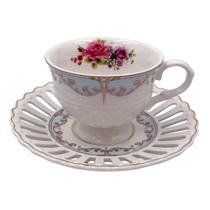 Jg.6 Xícaras p/Cafe c/Pires Mon Cheri New Bone China 80ml Jg.6 Xícaras p/Cafe c/Pires Mon Cheri New Bone China 80ml