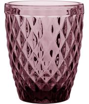 JG 6PÇ COPO ÁGUA VIDRO 270ml 10x8x8cm ROSA