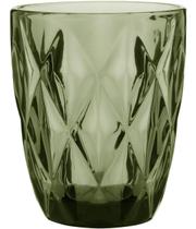 JG 6PÇ COPO ÁGUA VIDRO 270ml 10x8x8cm VERDE