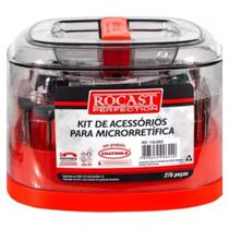 Jg Acessórios Micro Retífica 276 Peças C/ Estojo Giratório