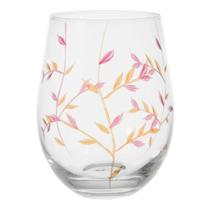 JG C/6 Copos Folhas Rosas/Laranjas - 500ml