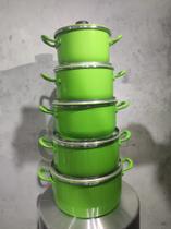 Jg caçarola 16a24cm 5pçs pintada fio prata Jg caçarola 16a24cm 5pçs pintada fio prata