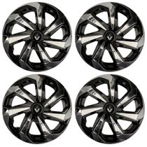 Jg calota esportiva 14 spider preta crome clio logan sandero Jg calota esportiva 14 spider preta crome clio logan sandero