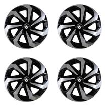 Jg calota esportiva 14 spider preta prata clio logan sandero