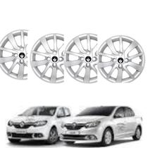 Jg Calota Renault Logan Sandero 2014 A 2020 Aro 15 Ar5005pta Com Emblema