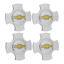 Jg Calotinha Centro de Roda GM Meriva CD Prata boton Dourado