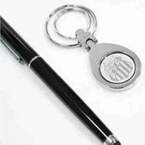 Jg Caneta De Metal Touchscreen Com Chaveiro - Santos Jg Caneta De Metal Touchscreen Com Chaveiro - Santos