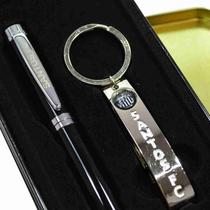 Jg Com Caneta Roller Ball E Chaveiro Abridor De Garrafas - Santos