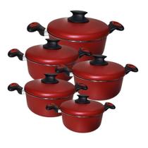 JG. de Caçarolas Antiaderente Rouge 5 Pçs c/ Caixa