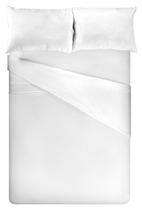 Jg De Cama Percal 300 F. Casal 100 Alg. Estamparia Tresor Branco Liso