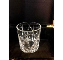Jg de Copos Whisky Cristal Grosso Lapidados Modernos