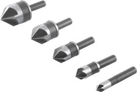 Jg de Escareadores de Aço Rápido 1/4" a 3/4" c/ 5 pçs VONDER