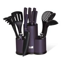 Jg De Facas E Acessórios Roxo 12 Pcs