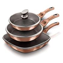 Jg De Frigideira Alumínio Rosé C/Tampa 6 Pcs Jg De Frigideira Alumínio Rosé C/Tampa 6 Pcs