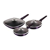 Jg De Frigideiras Roxo Com Tampa 6 Pcs 20/24/