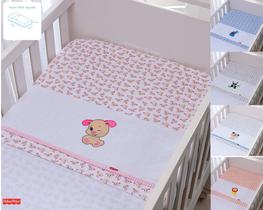 Jg de lençol p/ berço padrão americano 3-peças fisher price