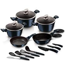 Jg De Panelas Azul+ Acessórios 17 Pcs Jg De Panelas Azul+ Acessórios 17 Pcs