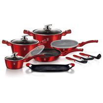 Jg De Panelas Vermelho + Acessórios 16 Pcs Jg De Panelas Vermelho + Acessórios 16 Pcs