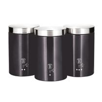 Jg De Potes Inox Preto Brilhante 3 Pcs