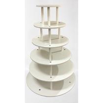 Jg de suporte red. para bolo tipo de banquinho mdf 6 pçs 9mm