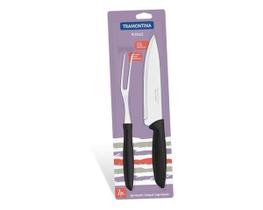 Jg de trinchante tramontina inox 2 pcs plenus preto Jg de trinchante tramontina inox 2 pcs plenus preto