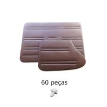 JG Forro Porta Diant Tras Marrom Fusca 78 Até 96 + Grampos