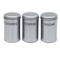 Jg lata decorativa 3 pçs inox - em casa tem