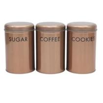 Jg Lata Decorativa 3 Pçs Rosê - Em Casa Tem