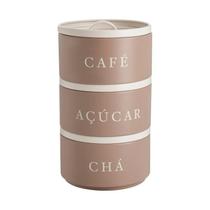 Jg latas empilhaveis mocca 3pcs 800 ml ntcs home style Jg latas empilhaveis mocca 3pcs 800 ml ntcs home style