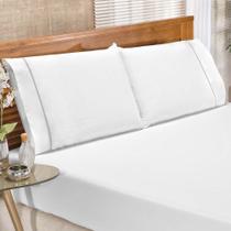 Jg Lençol Casal Classic Percal 180 Fios 3pç 80% Algodão 20% Poliéster - Branco