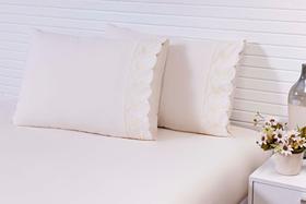 Jg Lençol Viúva 188x128x30 Bordado Gira Sol 3peças 200fios PALHA Jg Lençol Viúva 188x128x30 Bordado Gira Sol 3peças 200fios PALHA