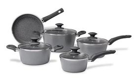 Jg Panelas 5pçs Brinox Ceramic Life Optima Indução Cinza