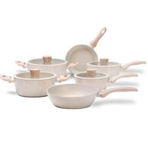 Jg Panelas 6Peças Vanilla Ceramic Life Antiaderente Indução