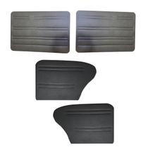 Jg revestimento porta dianteira/traseira fusca 78/... preto + 7002 7003