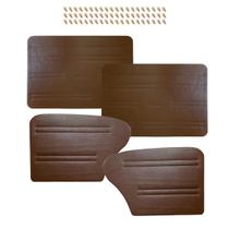 Jg revestimento porta dianteira/traseira marrom fusca 78/96 + 60 p19-a 7002-mr