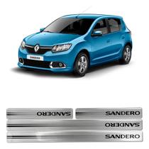 Jg soleira resinada aço escovado renault sandero 2015 4 pç