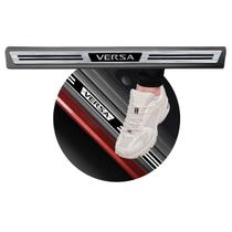 Jg Soleira Versa 4p Preto Elegance Aço Escovado Jg Soleira Versa 4p Preto Elegance Aço Escovado