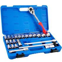 Jg soquete sextavado c/24 pcs - 1/2 (8 - 32mm) - king tnoy Jg soquete sextavado c/24 pcs - 1/2 (8 - 32mm) - king tnoy