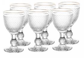 Jg taça para água bico jaca com fio de ouro 300ml Jg taça para água bico jaca com fio de ouro 300ml