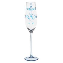 JG Taças Champagne C/6 Und Folhas Azul - 180ml JG Taças Champagne C/6 Und Folhas Azul - 180ml
