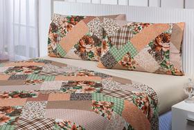 Jg Viuva 4peças 128x188x30 Percal 180fios Patchowork Caqui Jg Viuva 4peças 128x188x30 Percal 180fios Patchowork Caqui