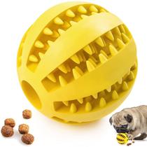 JIAXIANG Dog Toy Balls Interactive Pet Ball Durable Dog Toys Treat for Tooth Teething Training (Amarelo)