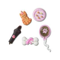 Jibbitz Aniversário De Pets Pack Com 5 Peças Único Jibbitz Aniversário De Pets Pack Com 5 Peças Único