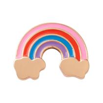 Jibbitz Arco-Íris Nuvem Dourada Único