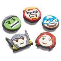 Jibbitz avengers emojis pack com 5 unidades unico unico