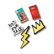 Jibbitz basquiat com 5 peças unico