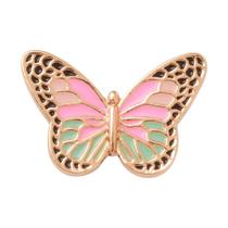 Jibbitz borboleta colorida elevada unico